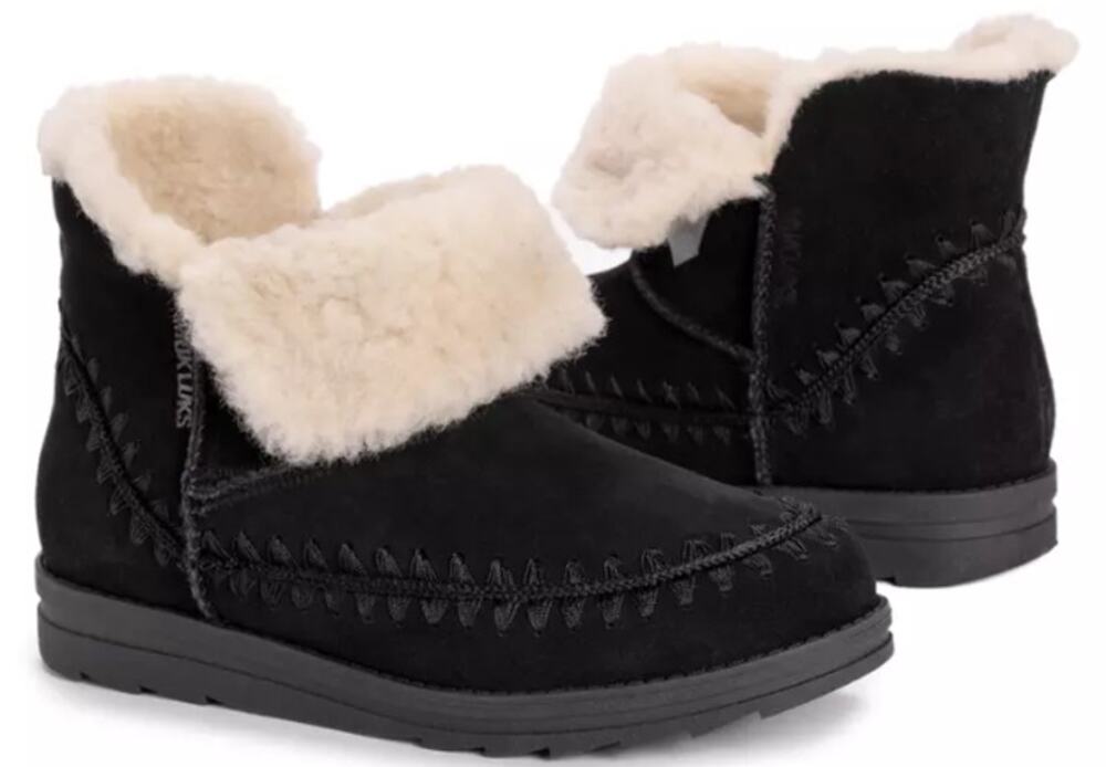 MUK LUKS Ziggy Melrose Ankle Boots Women's size 7 Black Suede